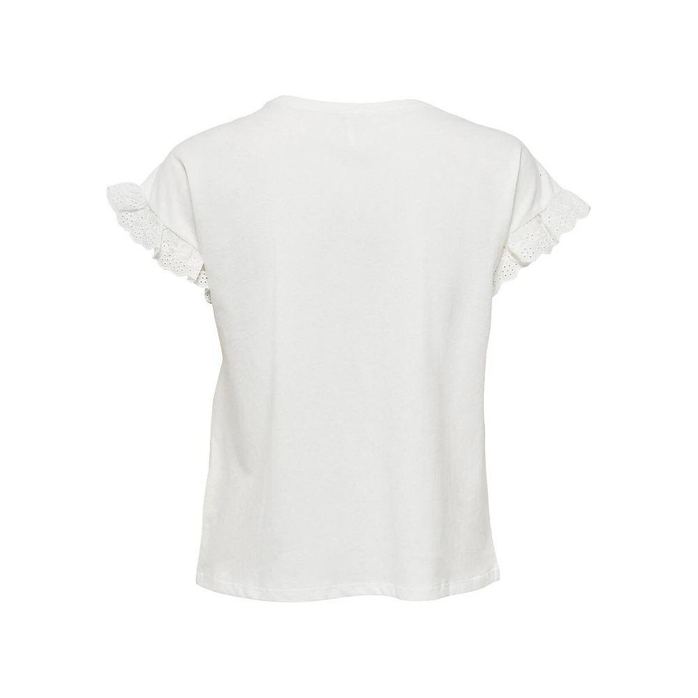 Eyelet-Sleeve T-Shirt