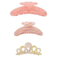 3-Pack Claw Hairclip Set