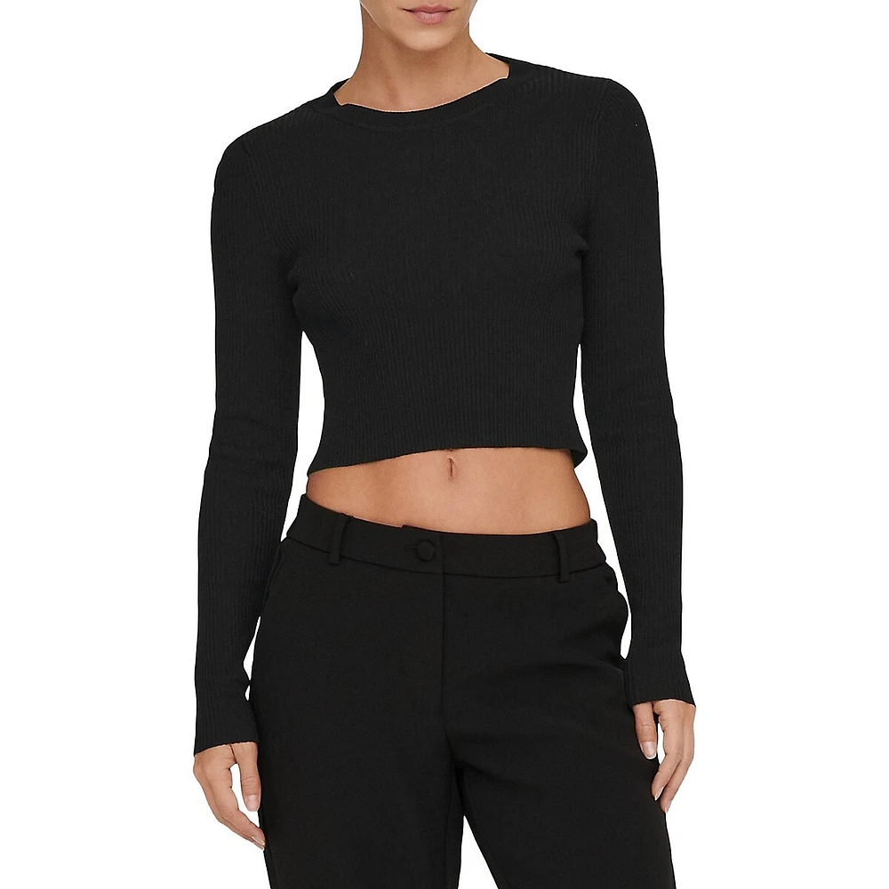 Meddi Cutout Cropped Sweater