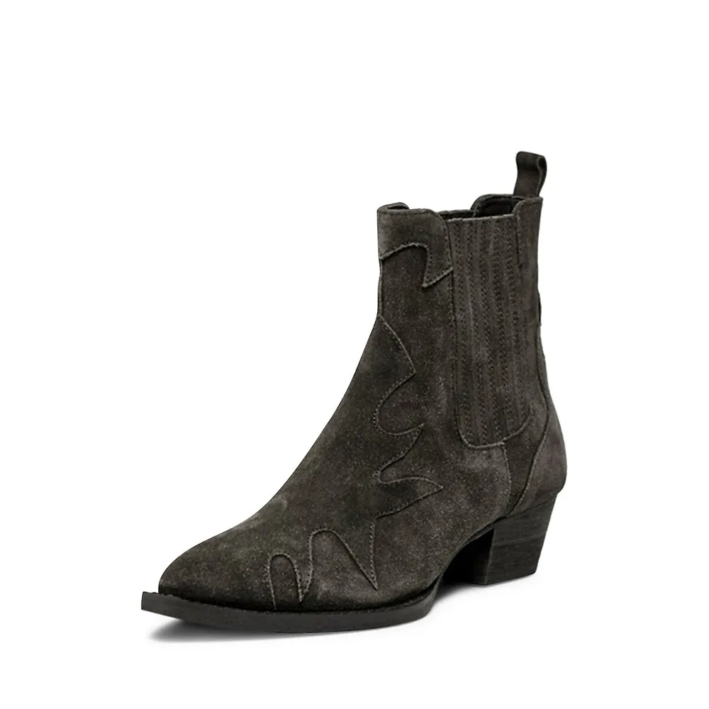 Margit Western Suede Booties