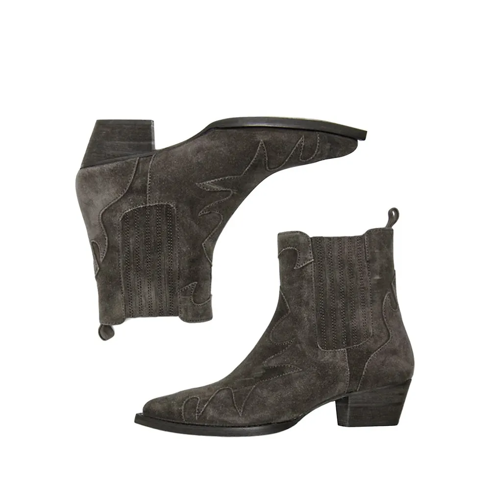 Margit Western Suede Booties