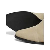 Elisa Suede Pointed Cap-Toe Booties