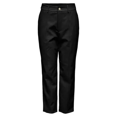 Straight Faux Leather Ankle Pants