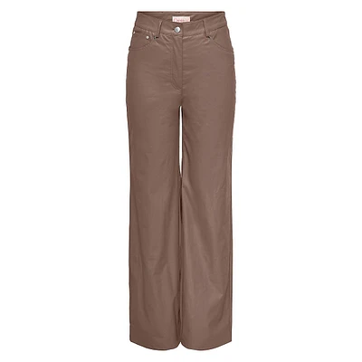 Hope Mady Wide-Leg Faux-Leather Pants