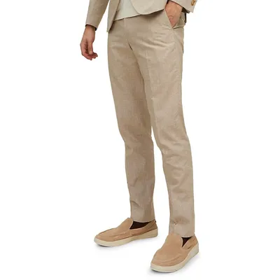 Riviera Slim-Fit Tailored Linen-Blend Trousers