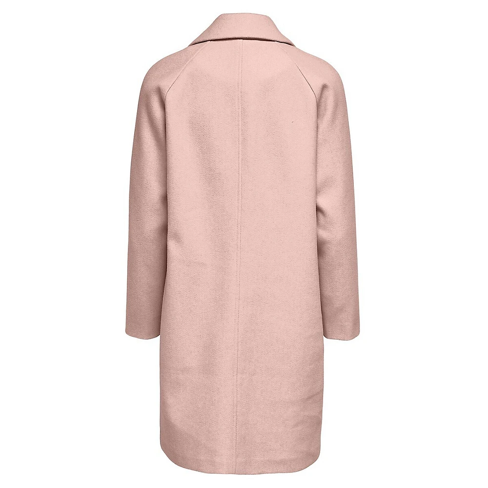 Victoria Notch-Lapel Single-Button Felt Coat