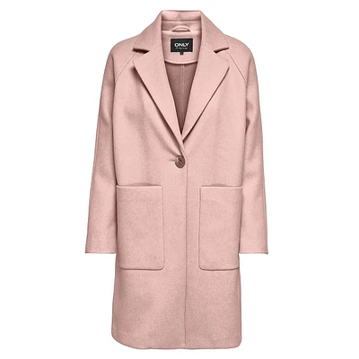 Victoria Notch-Lapel Single-Button Felt Coat