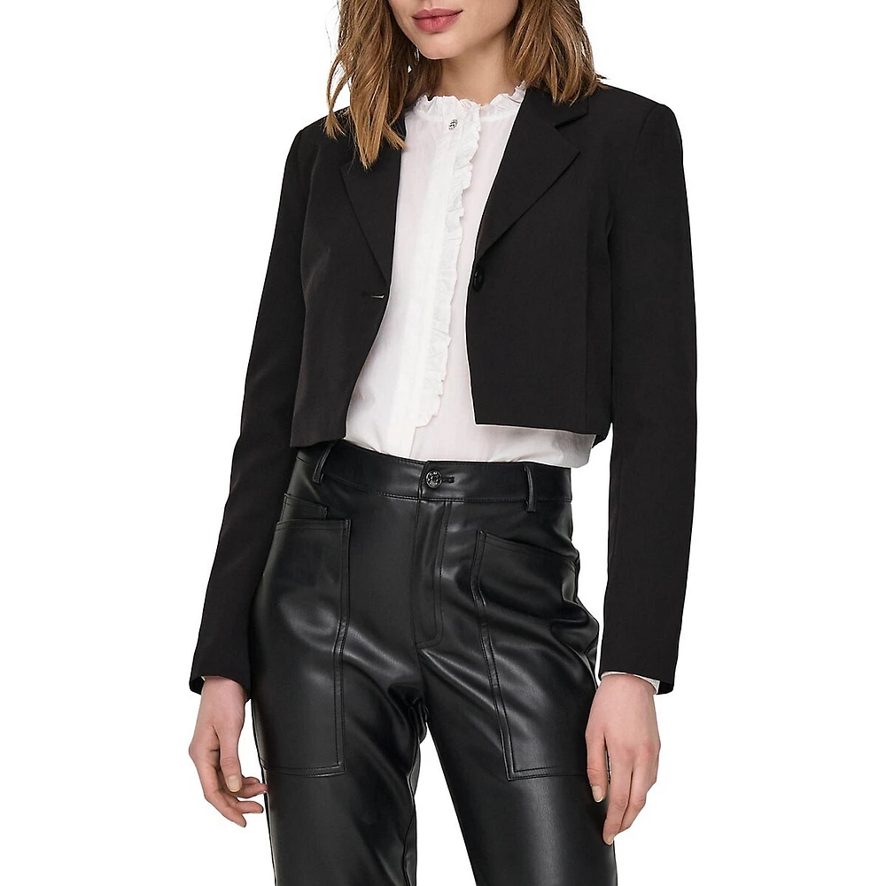 Maia Single-Breasted Cropped Blazer