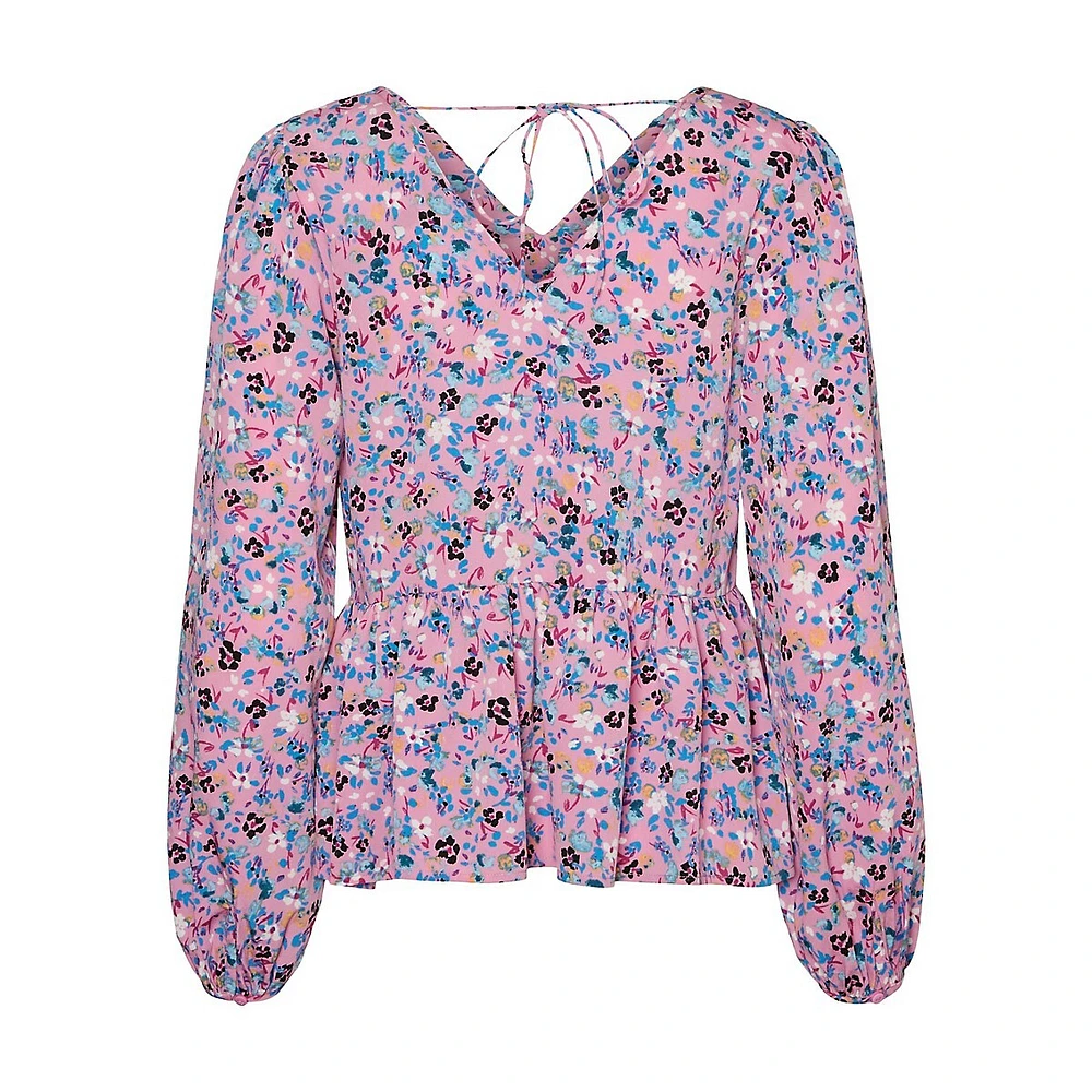 Lucia Back-Tie Floral Top