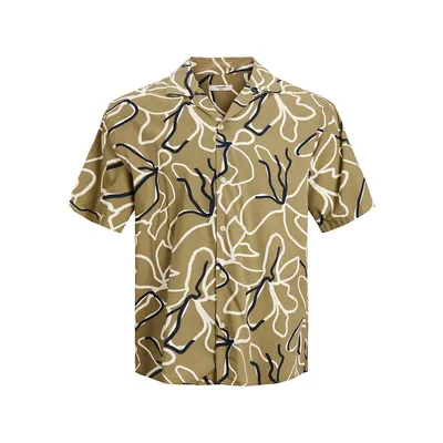 Chemise de vacances à imprimé tropical