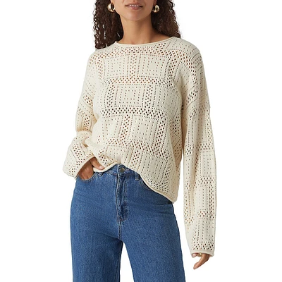 Pointelle-Stitch Sweater