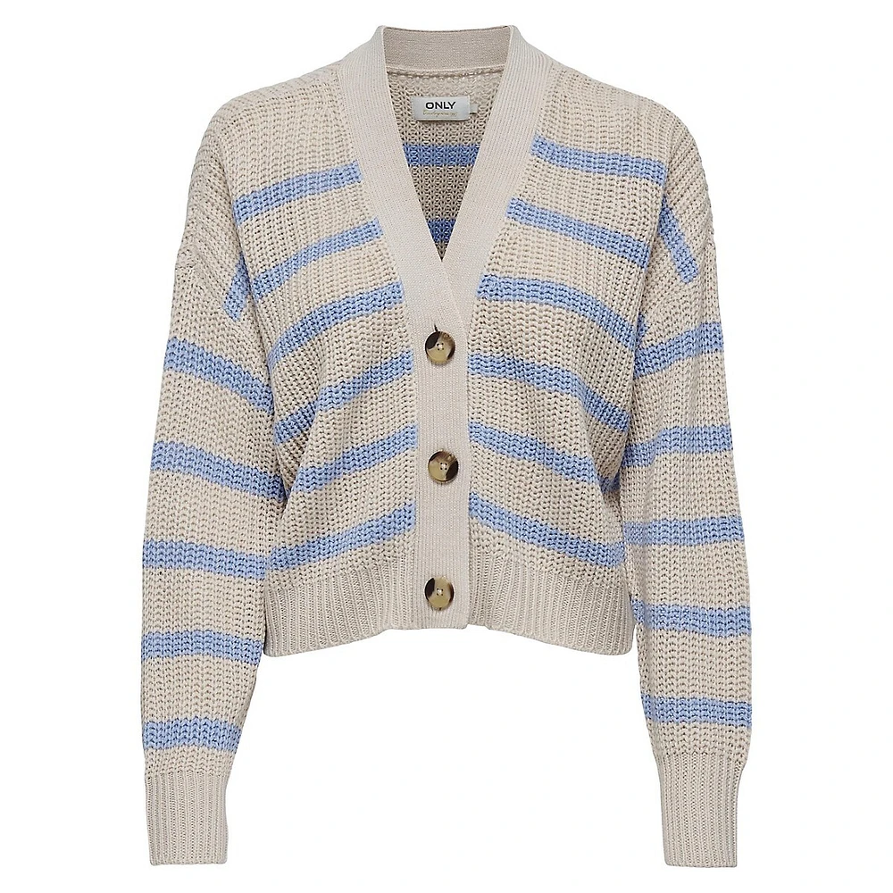 Carol Striped Knit Cardigan