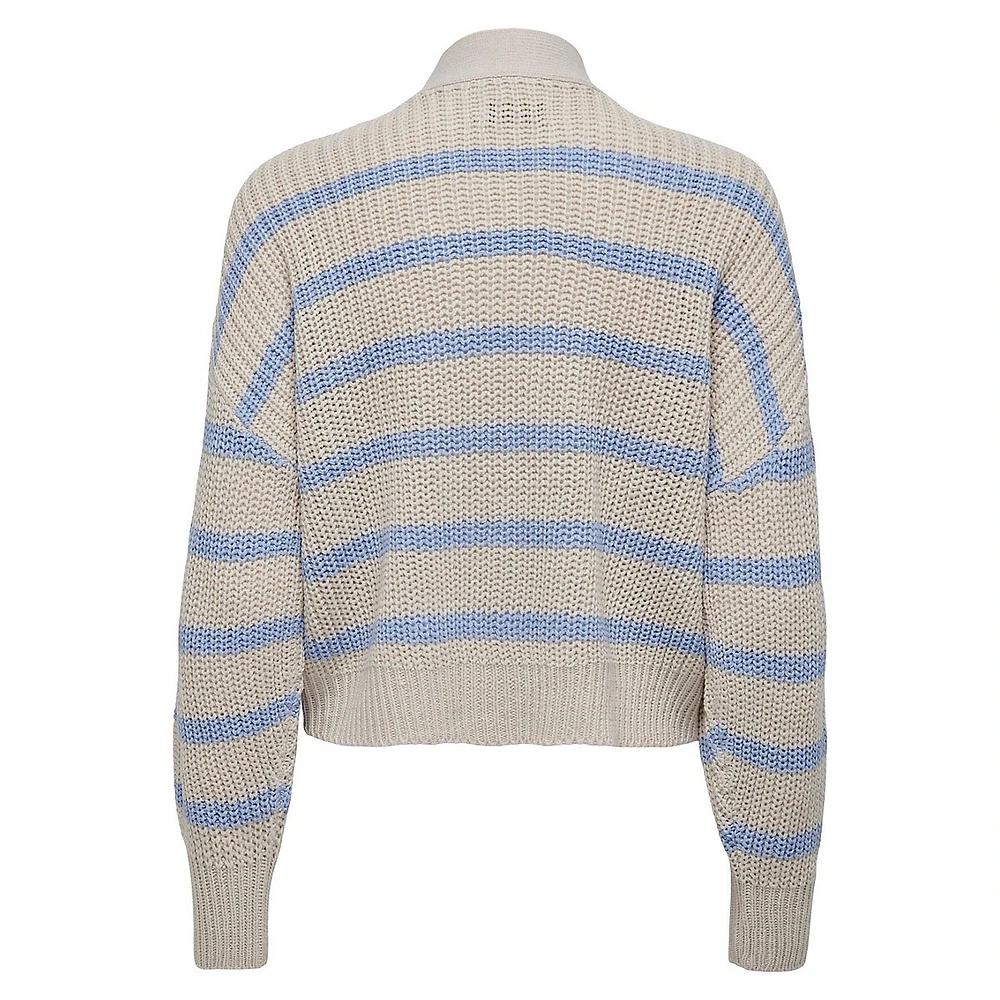 Carol Striped Knit Cardigan