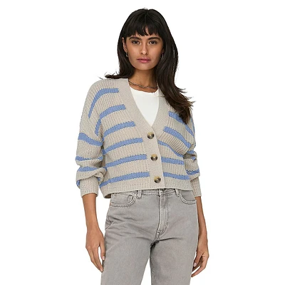 Carol Striped Knit Cardigan