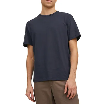 Relaxed-Fit Cotton-Linen T-Shirt