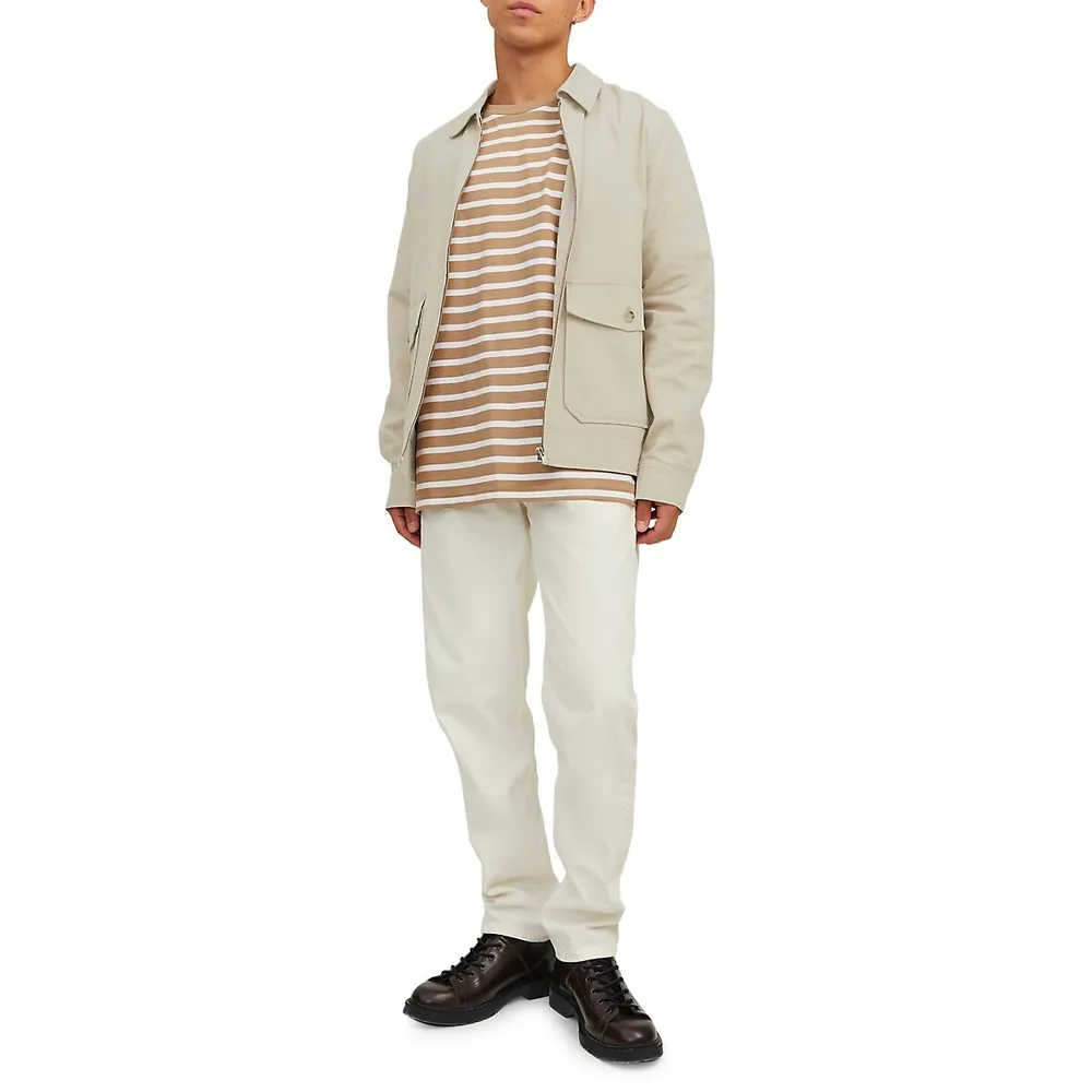 Sean Cotton-Linen Zip-Front Jacket