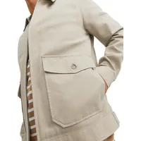 Sean Cotton-Linen Zip-Front Jacket