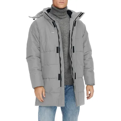 Carl Detachable Hood Long Puffer Jacket