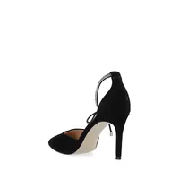 Biachic Ankle-Strap Suede Pumps