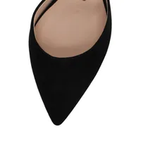 Biachic Ankle-Strap Suede Pumps