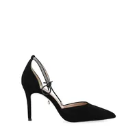 Biachic Ankle-Strap Suede Pumps