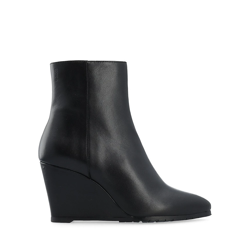 Biatna Point-Toe Wedge-Heel Ankle Boots