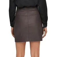 Vera Faux Leather Cargo Mini Skirt