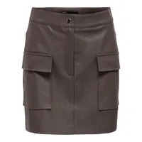 Vera Faux Leather Cargo Mini Skirt