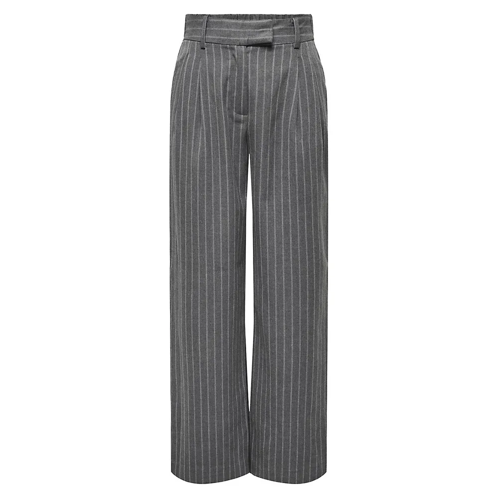 Dita Pinstripe Wide-Leg Pants