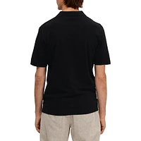 Linen and Organic Cotton-Blend Polo Shirt