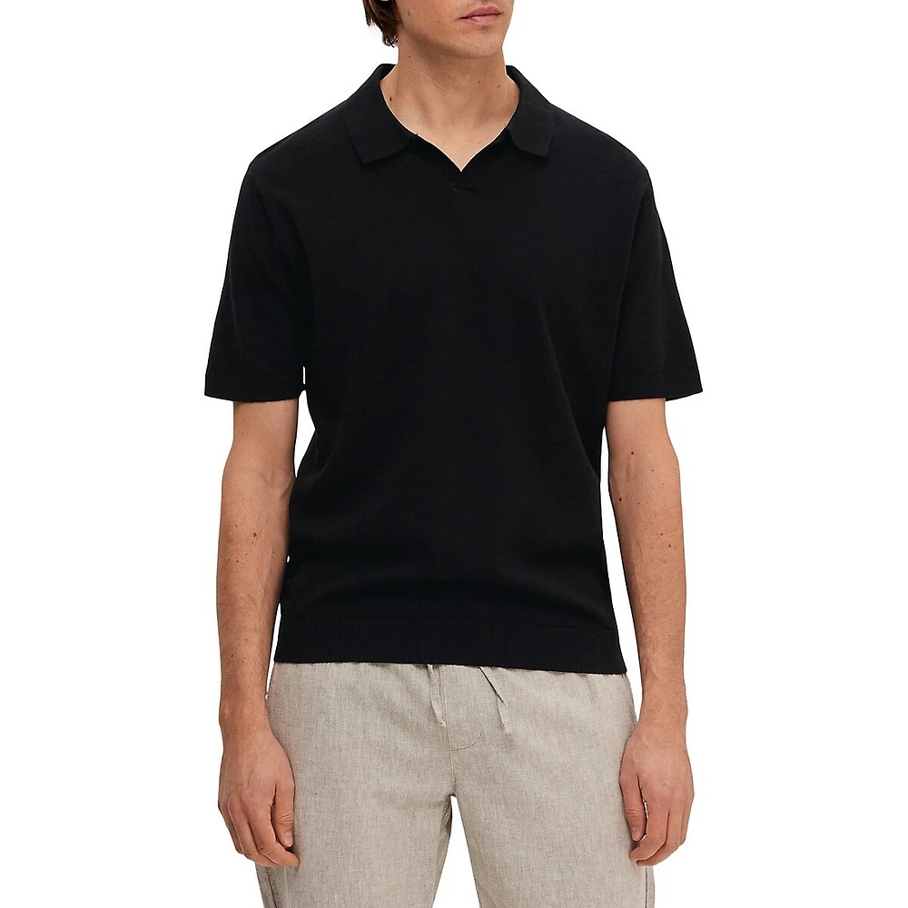 Linen and Organic Cotton-Blend Polo Shirt