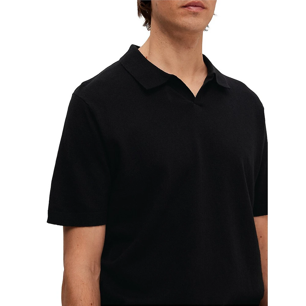 Linen and Organic Cotton-Blend Polo Shirt