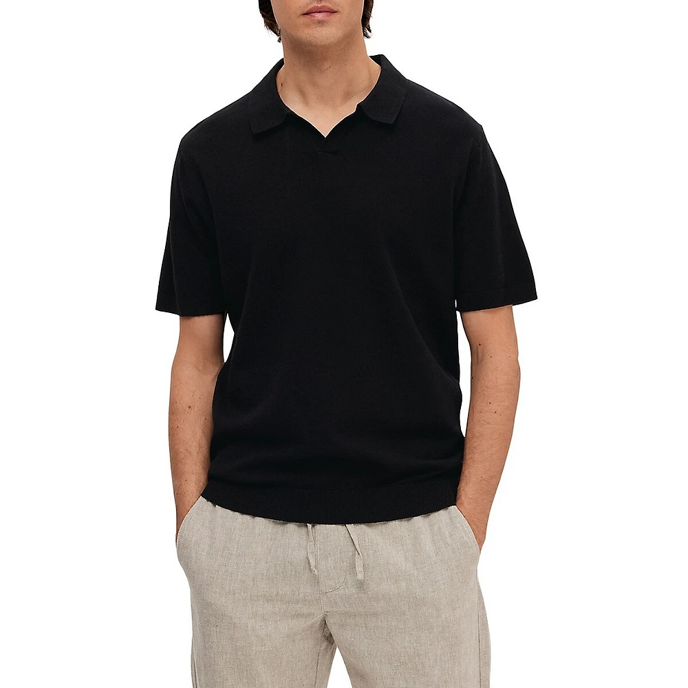 Linen and Organic Cotton-Blend Polo Shirt