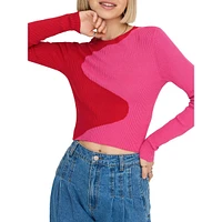 Polly Cropped Contour Colourblock Sweater