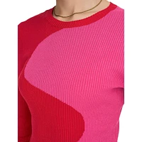 Polly Cropped Contour Colourblock Sweater