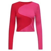 Polly Cropped Contour Colourblock Sweater