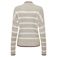 Ibi Striped High-Collar Sweater