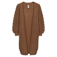 Sanne Cable-Detail Longline Open Cardigan