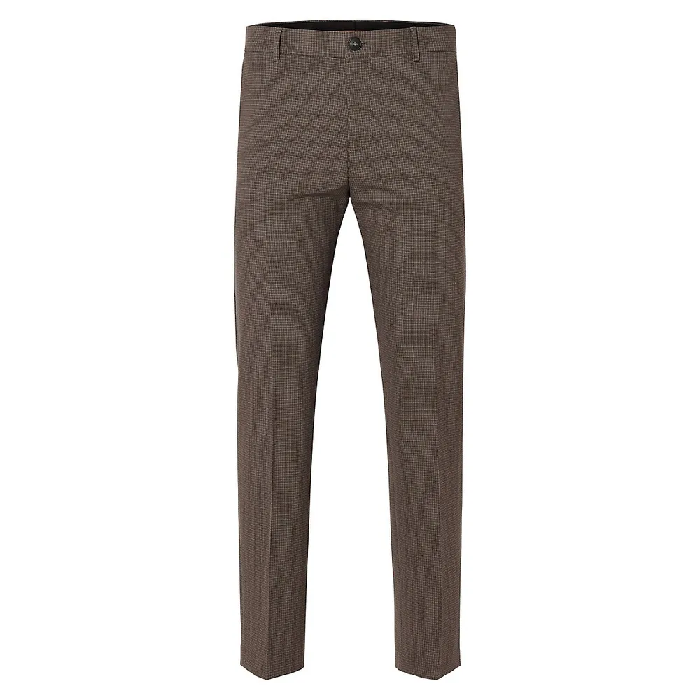 Slim-Fit Liam Mini Check Flex Dress Pants