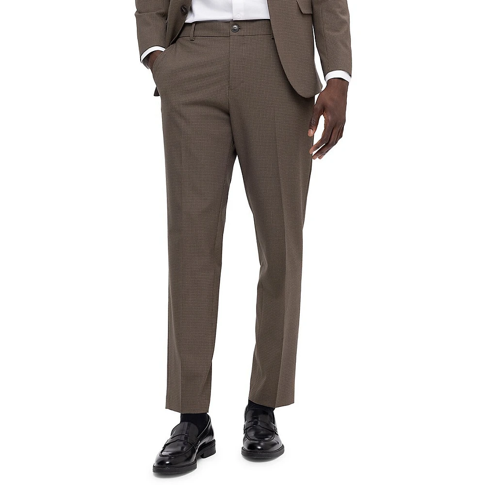 Slim-Fit Liam Mini Check Flex Dress Pants