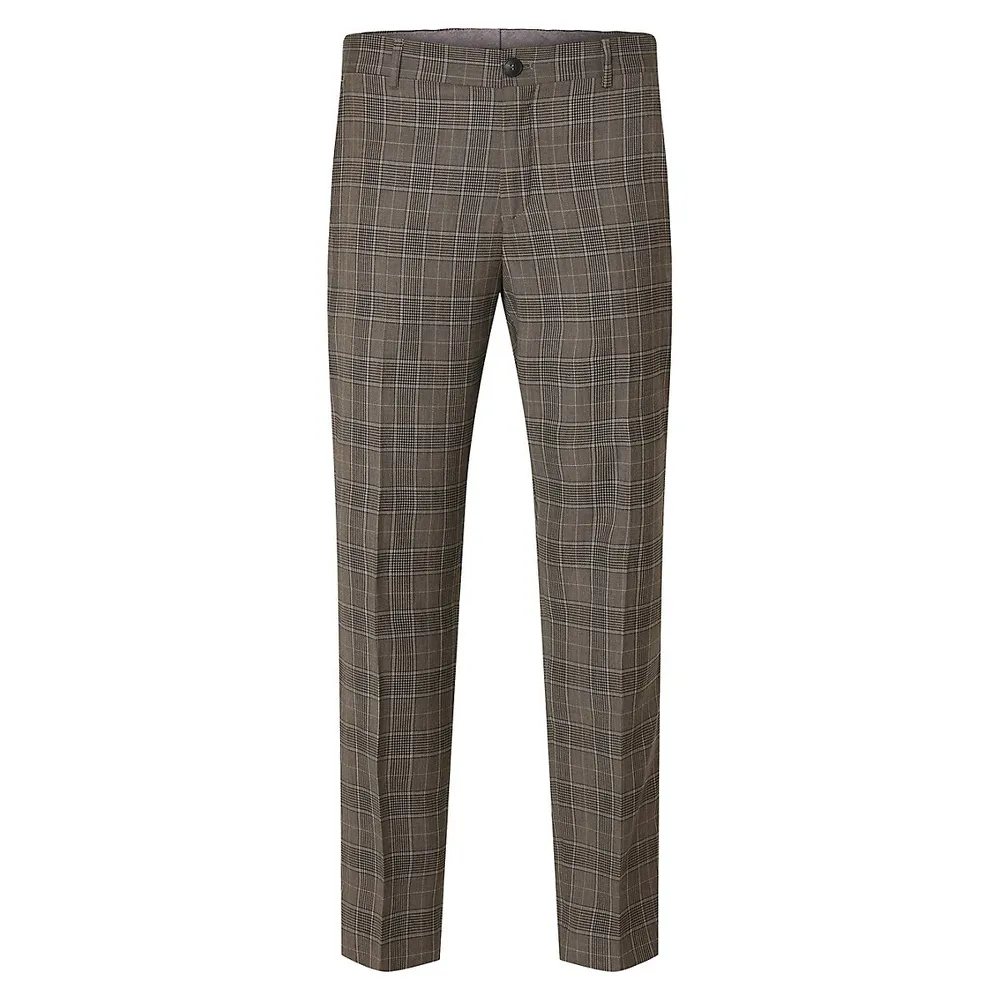 Neil Slim-Fit Plaid Pants