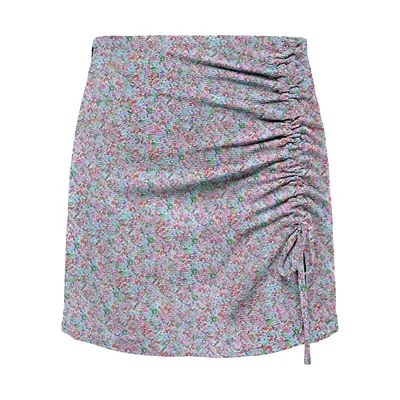 Nova Lux Ruched Print Mini Skirt