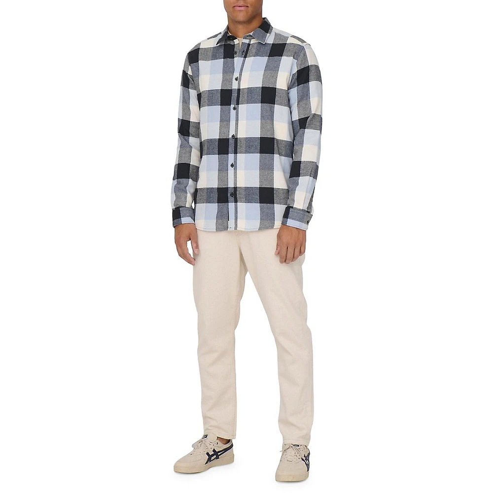 Long-Sleeve Check Cotton Shirt