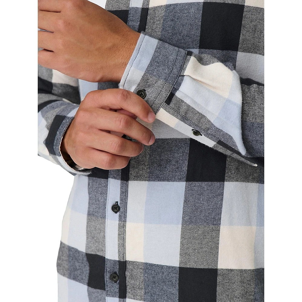 Long-Sleeve Check Cotton Shirt