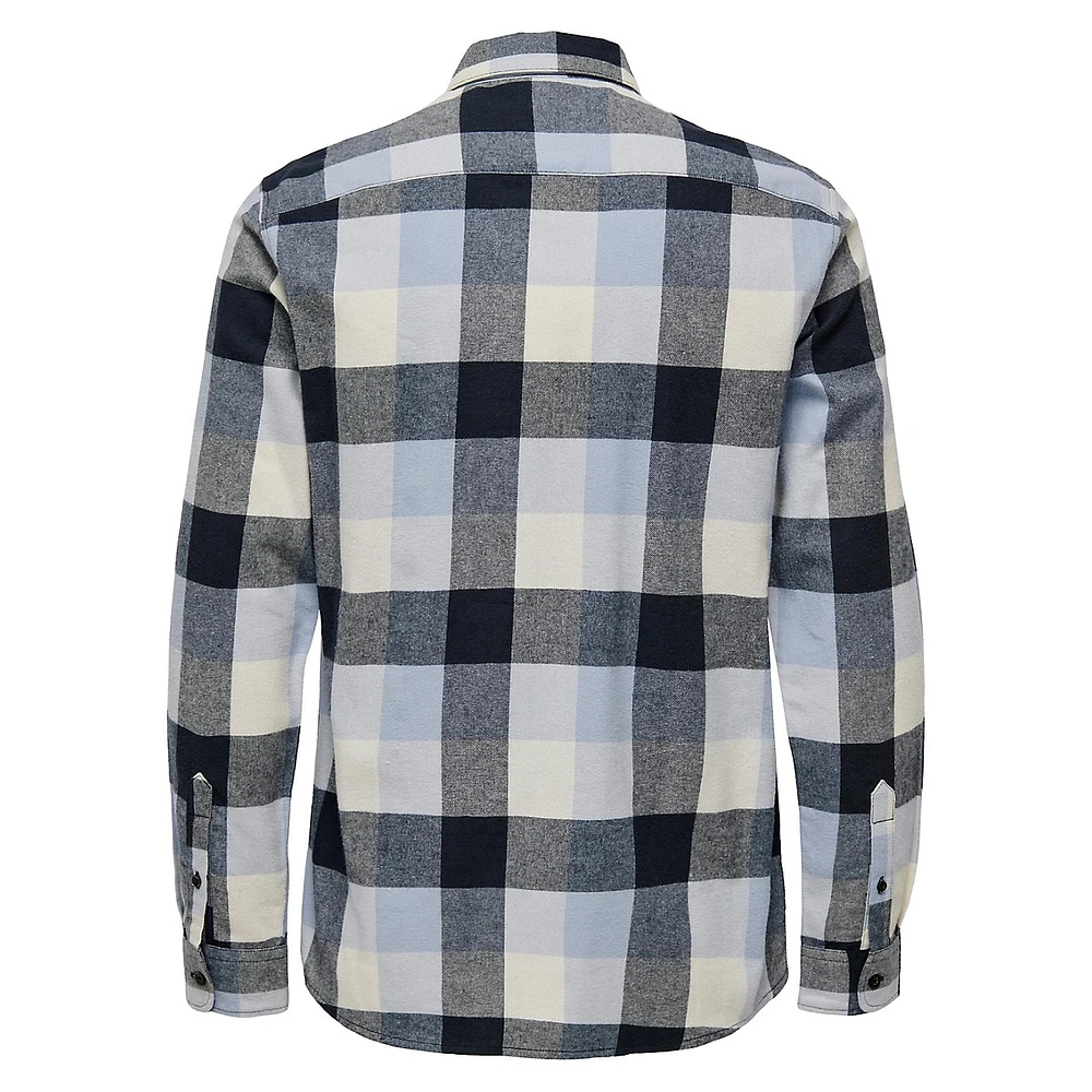 Long-Sleeve Check Cotton Shirt