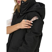 Sally Long Puffer Coat With Removable Sleeves