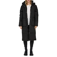 Sally Long Puffer Coat With Removable Sleeves