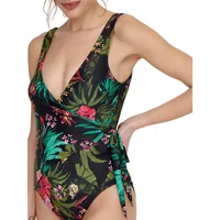 Maillot de bain une pièce à imprimé tropical Julie