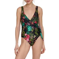 Maillot de bain une pièce à imprimé tropical Julie