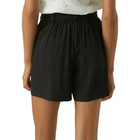 Ruffle-Trim High-Waist Shorts